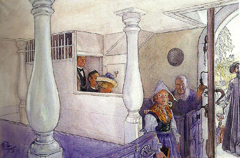 Carl Larsson i sundborrns kyrka-interior fran sundborns kyrka Spain oil painting art